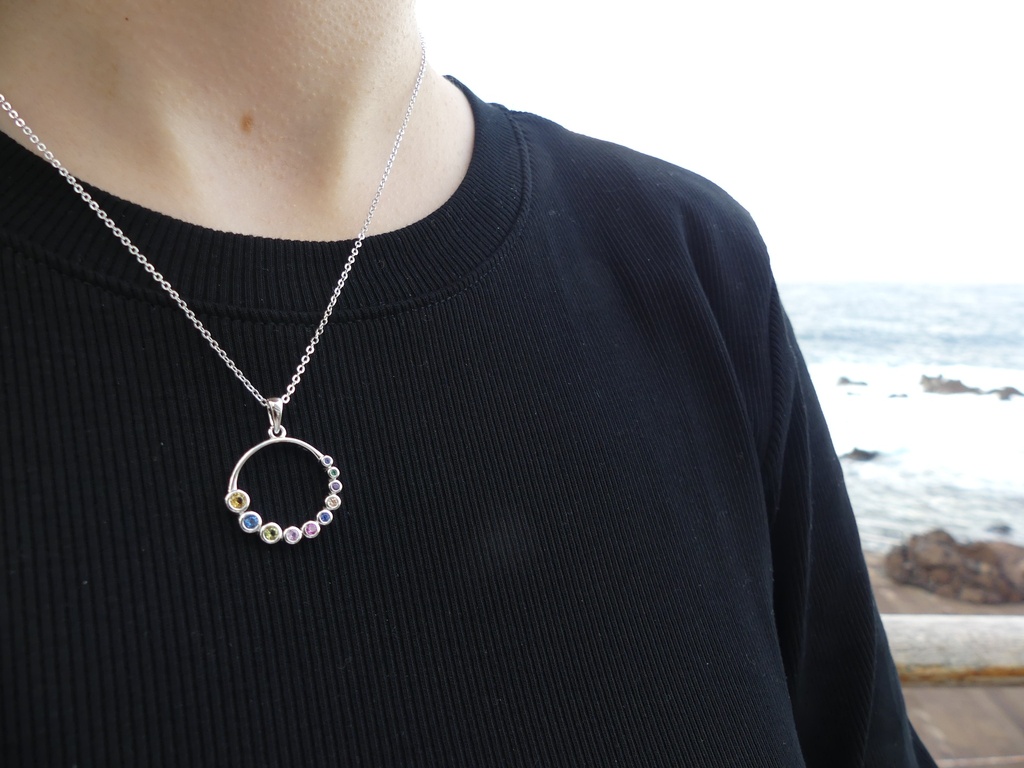Shimmer colgante aro graduado multicolor