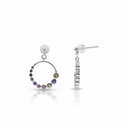 Shimmer pendientes aro graduado multicolor
