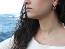 Shimmer argolla con aro circonia multicolor dorado
