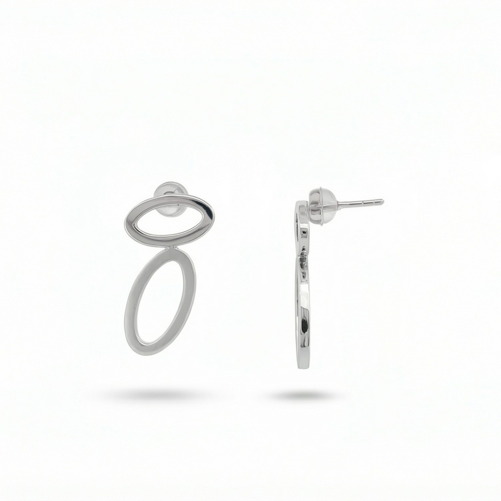 Serenity pendientes oval mate brillo