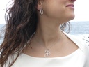 Serenity pendientes oval mate brillo