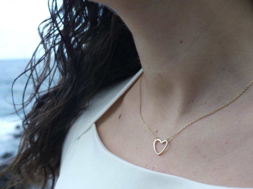 Serenity colgante corazón dorado