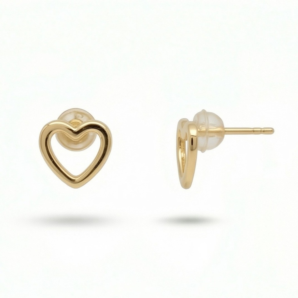 Serenity pendientes corazón dorado