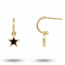 Serenity pendientes estrellas llenas doradas