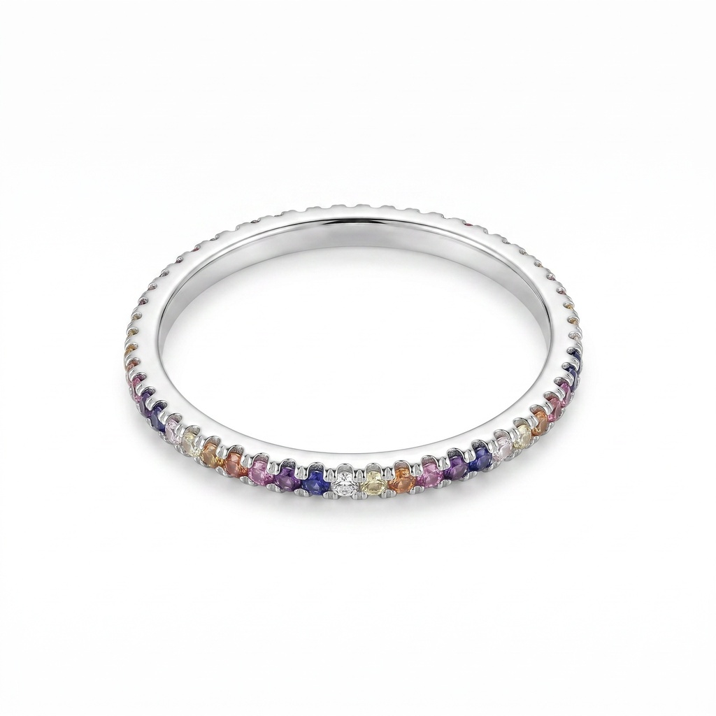 Shimmer anillo línea multicolor