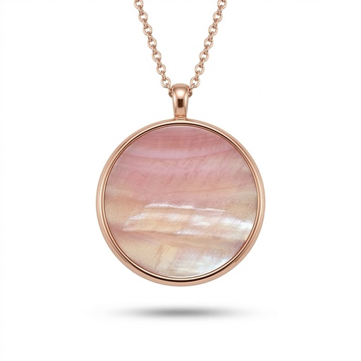[10072] Bliss colgante luna (Acero baño de oro rosa, Rosa)