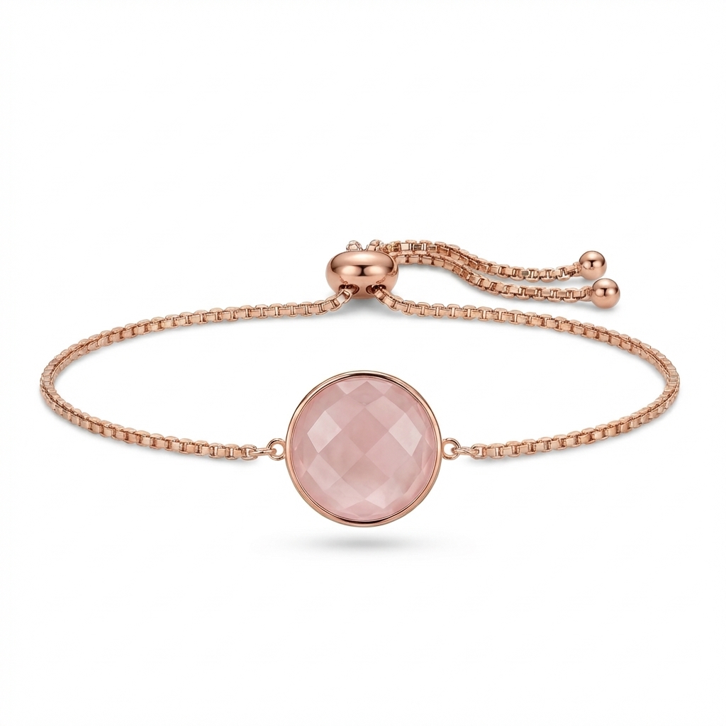 Grace pulsera cuarzo rosa