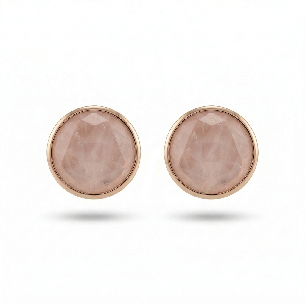 Grace pendientes cuarzo rosa
