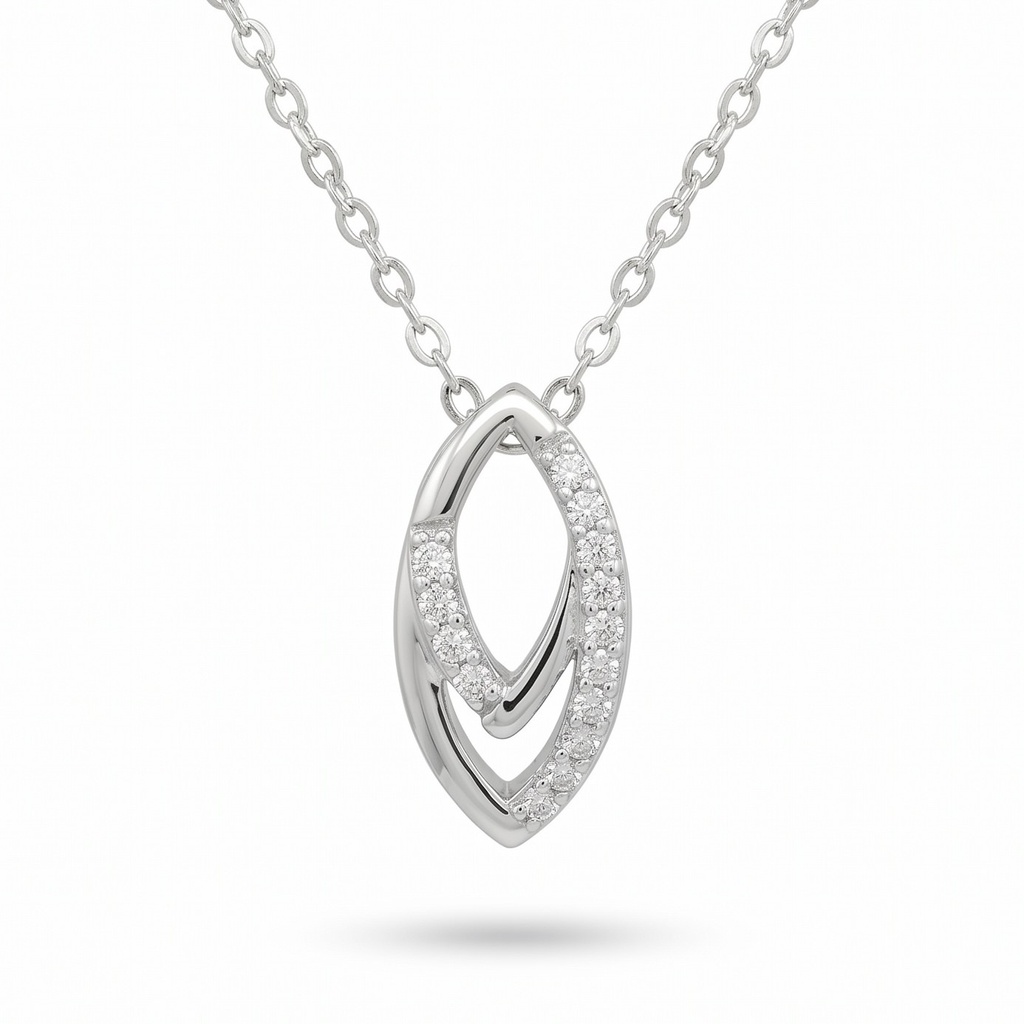 Dream colgante oval doble circonia