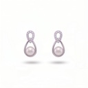 Celeste pendientes 8 perla
