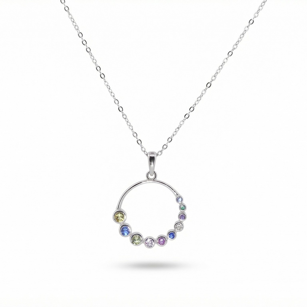 Shimmer colgante aro graduado multicolor