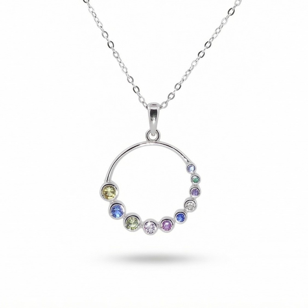 Shimmer colgante aro graduado multicolor