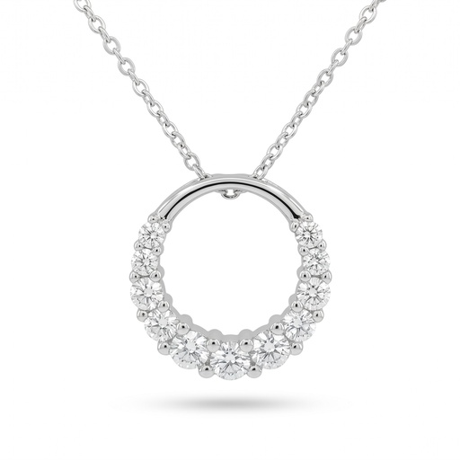 [10291] Dream colgante aro circonia (Shimmer) (Blanco)