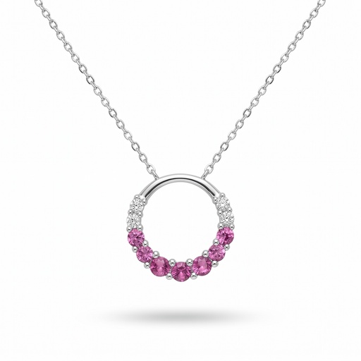 [10292] Dream colgante aro circonia (Shimmer) (Fucsia)