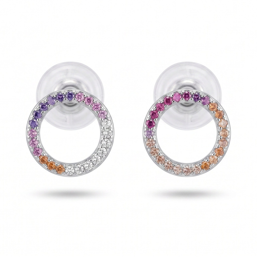 Shimmer pendientes aro multicolor
