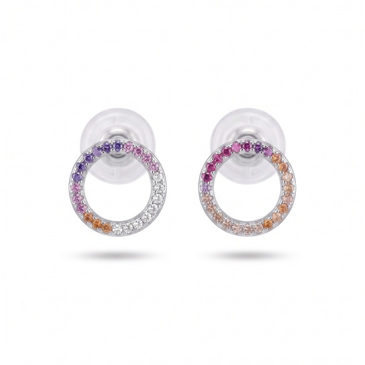 [10313] Shimmer pendientes aro multicolor