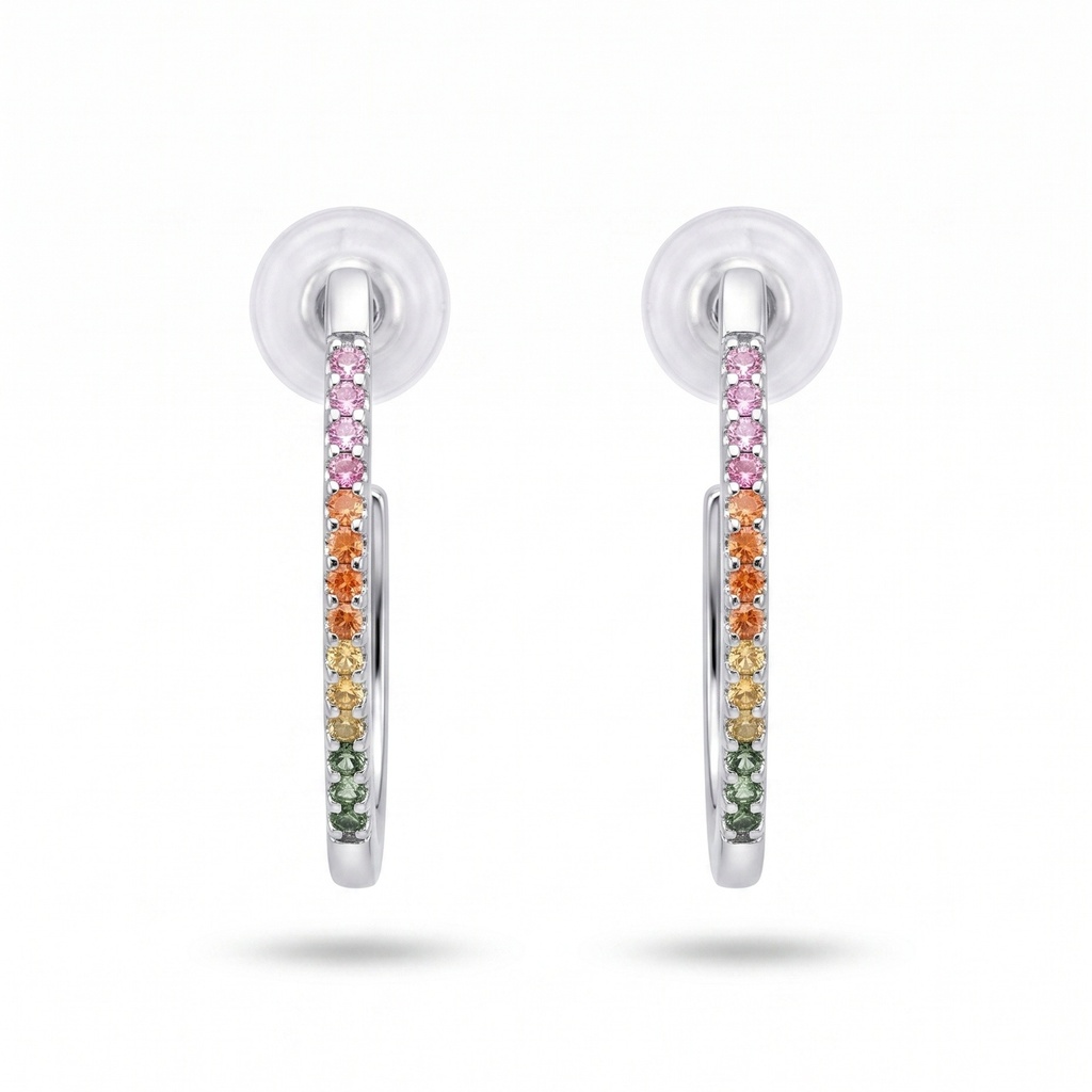 Shimmer pendientes línea multicolor
