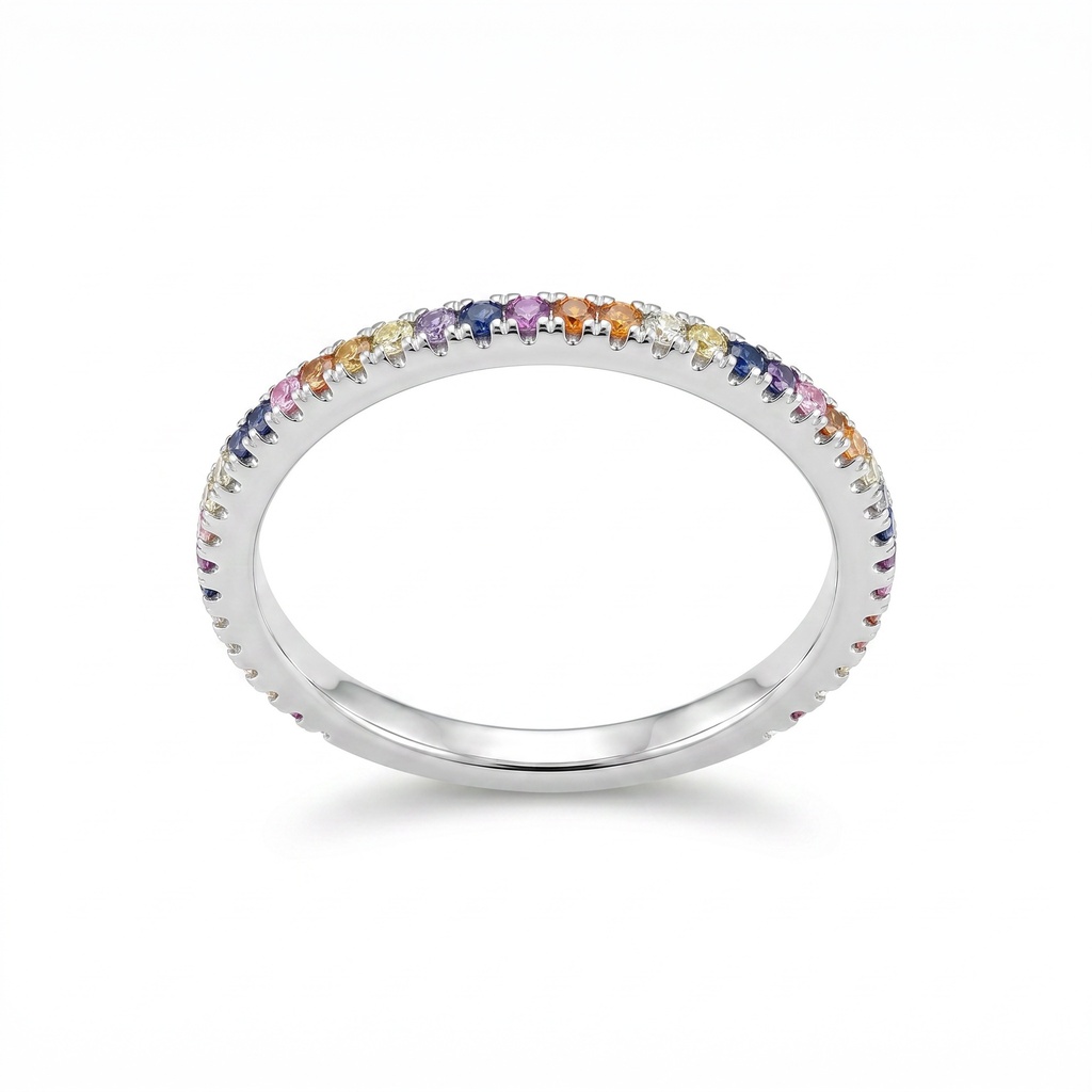 Shimmer anillo línea multicolor