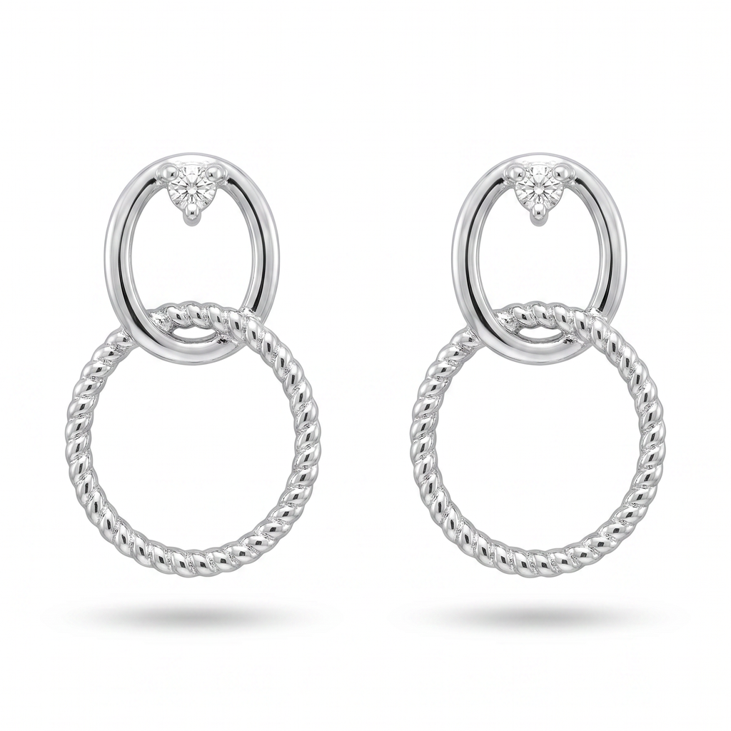 Willow pendientes aros labrado