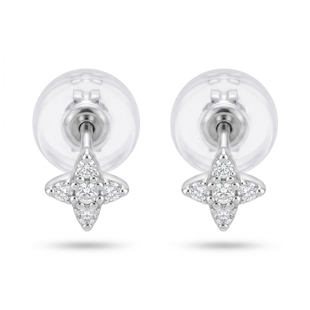 Willow pendientes estrella circonia