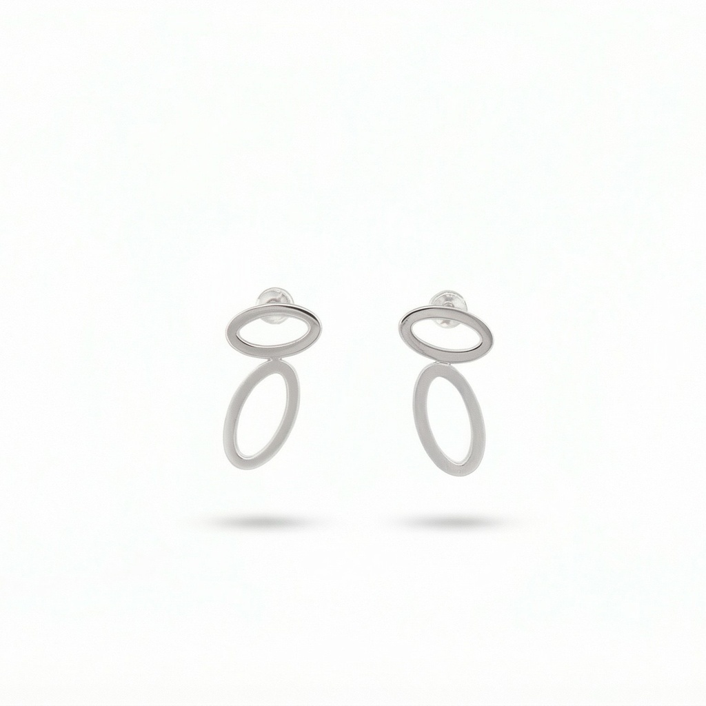 Serenity pendientes oval mate brillo