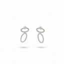 Serenity pendientes oval mate brillo
