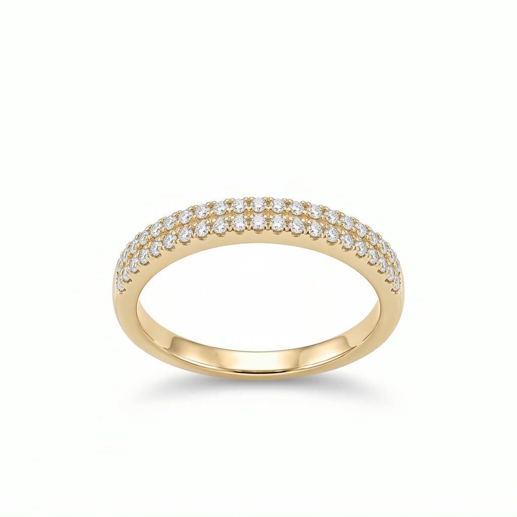Lyric anillo cremallera circonia dorado