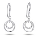 Dream pendientes circulos circonia labrados