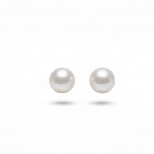 [10491] Celeste pendiente perla (5 mm)