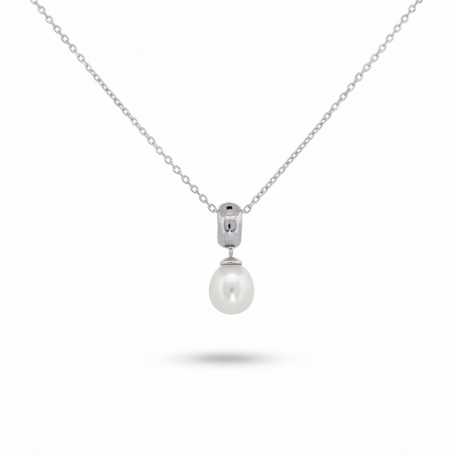 [10685] Celeste colgante simple perla (9 mm)