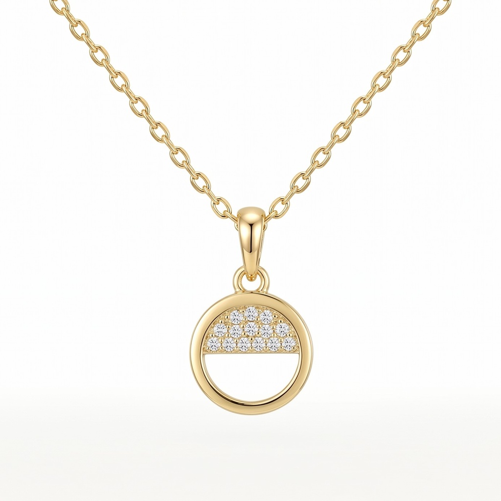 Lyric colgante smile dorado circonia