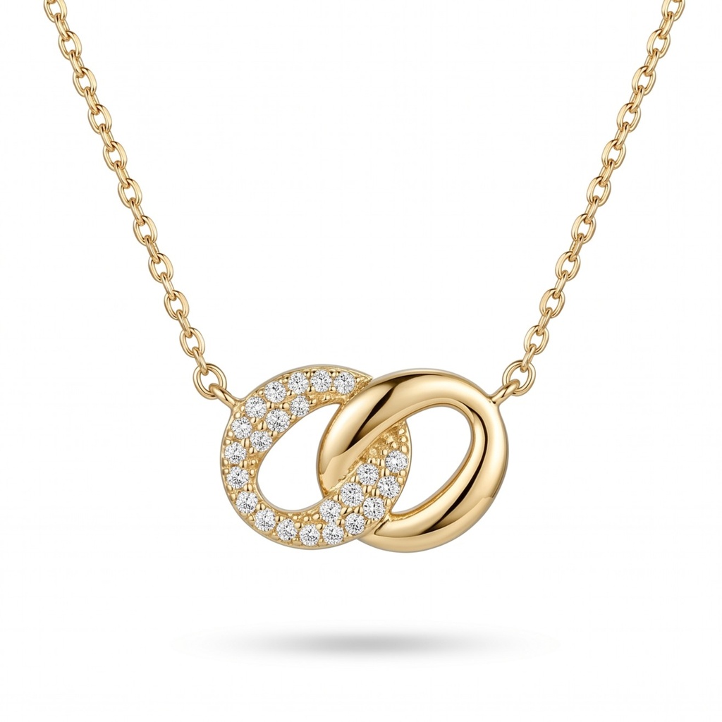 Lyric colgante enlazado dorado