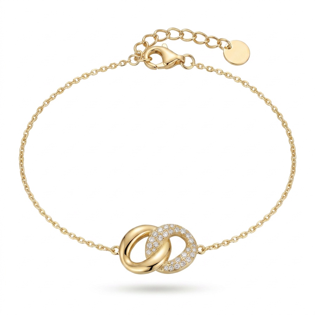 Lyric pulsera enlazado dorado