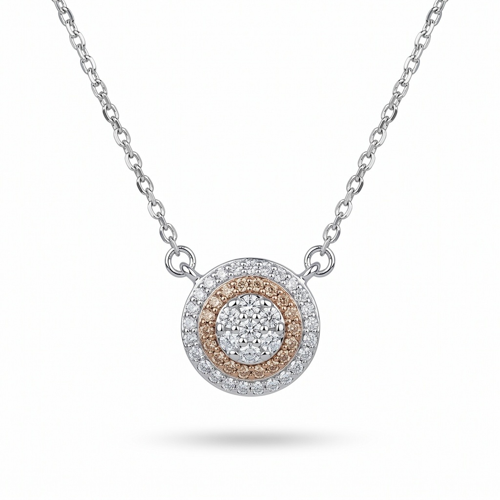 Lyric collar circulo circonia champagne