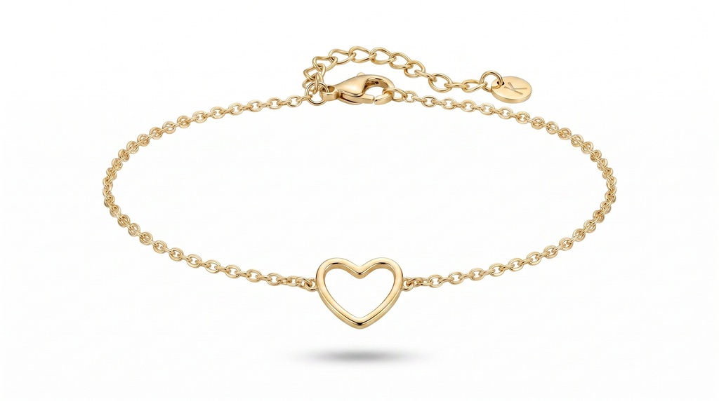 Serenity pulsera corazón dorado