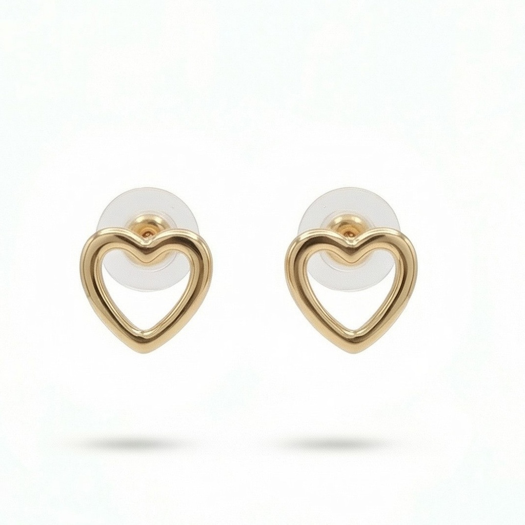 Serenity pendientes corazón dorado