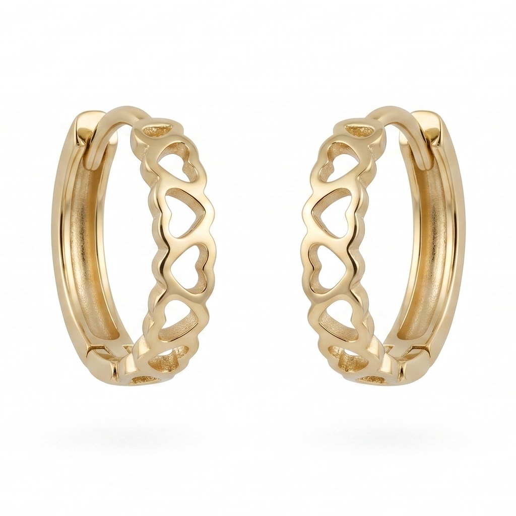 Serenity argollas corazones dorados