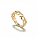 Serenity anillo corazones dorados