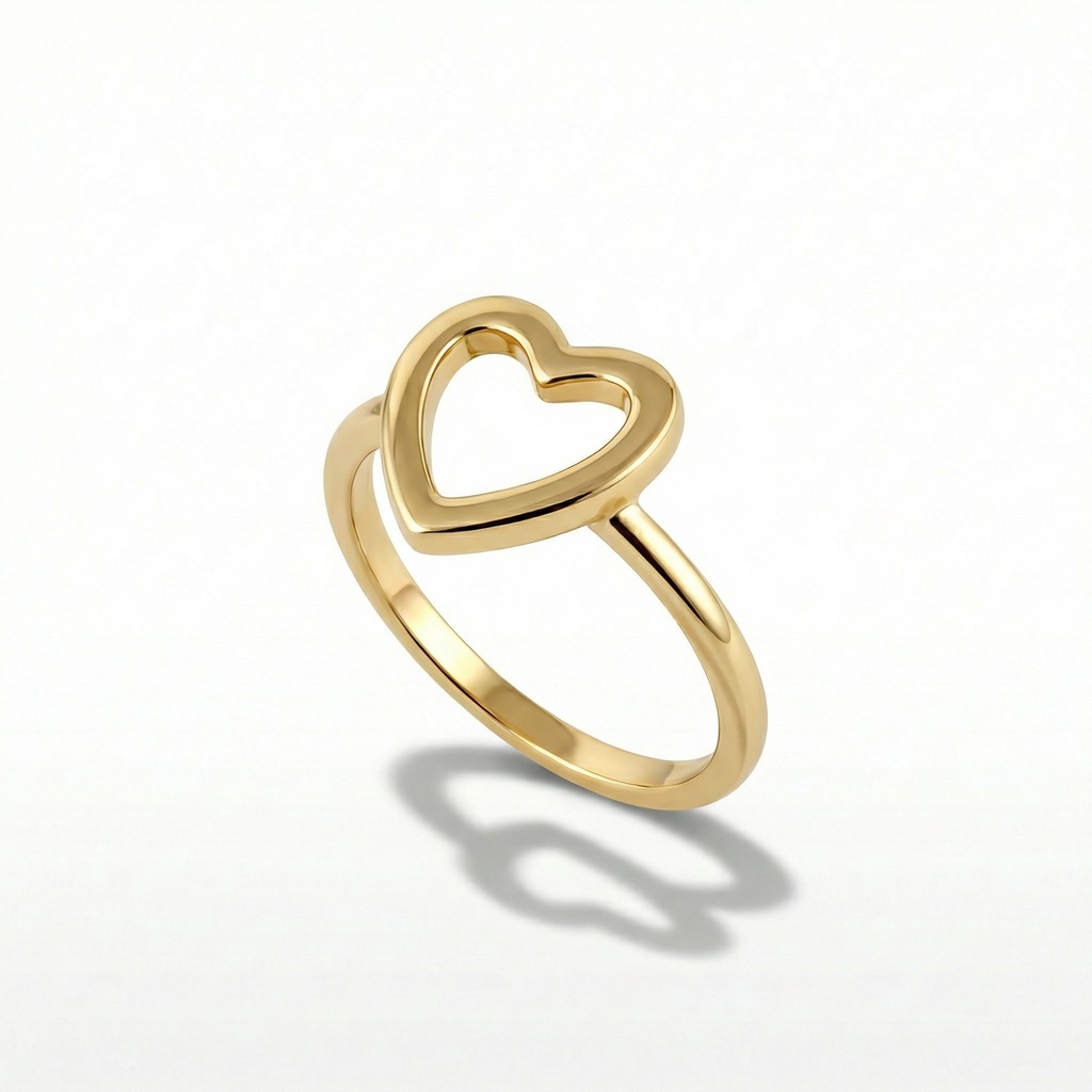 Serenity anillo corazón dorado