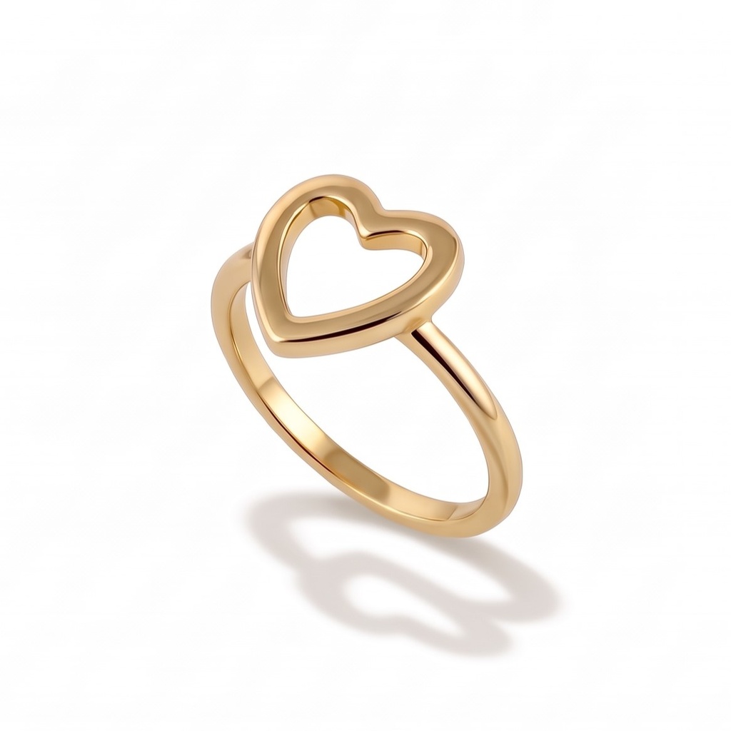 Serenity anillo corazón dorado