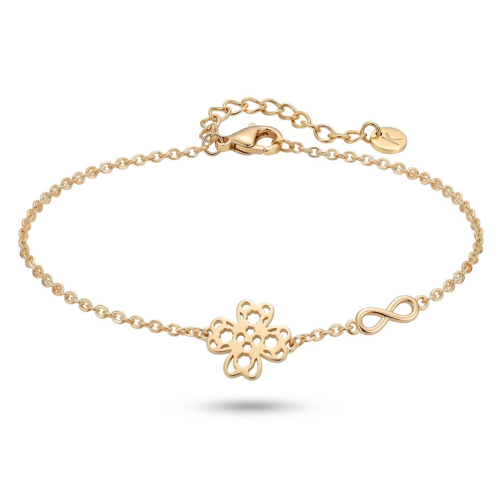 Serenity pulsera trébol infinito