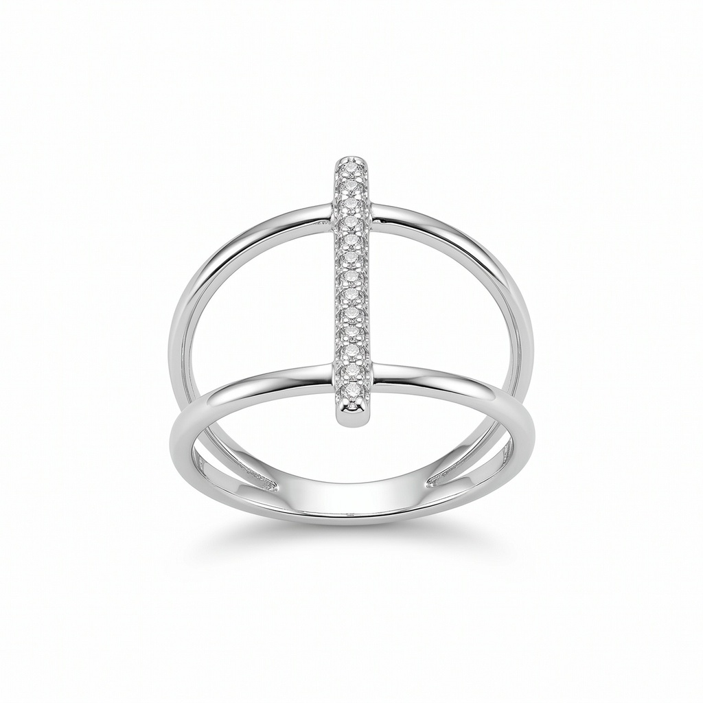 Dream anillo aro & línea circonia