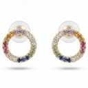 Shimmer pendiente aro circonia multicolor dorado