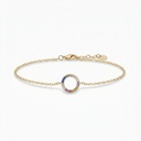 Shimmer pulsera aro circonia multicolor dorado