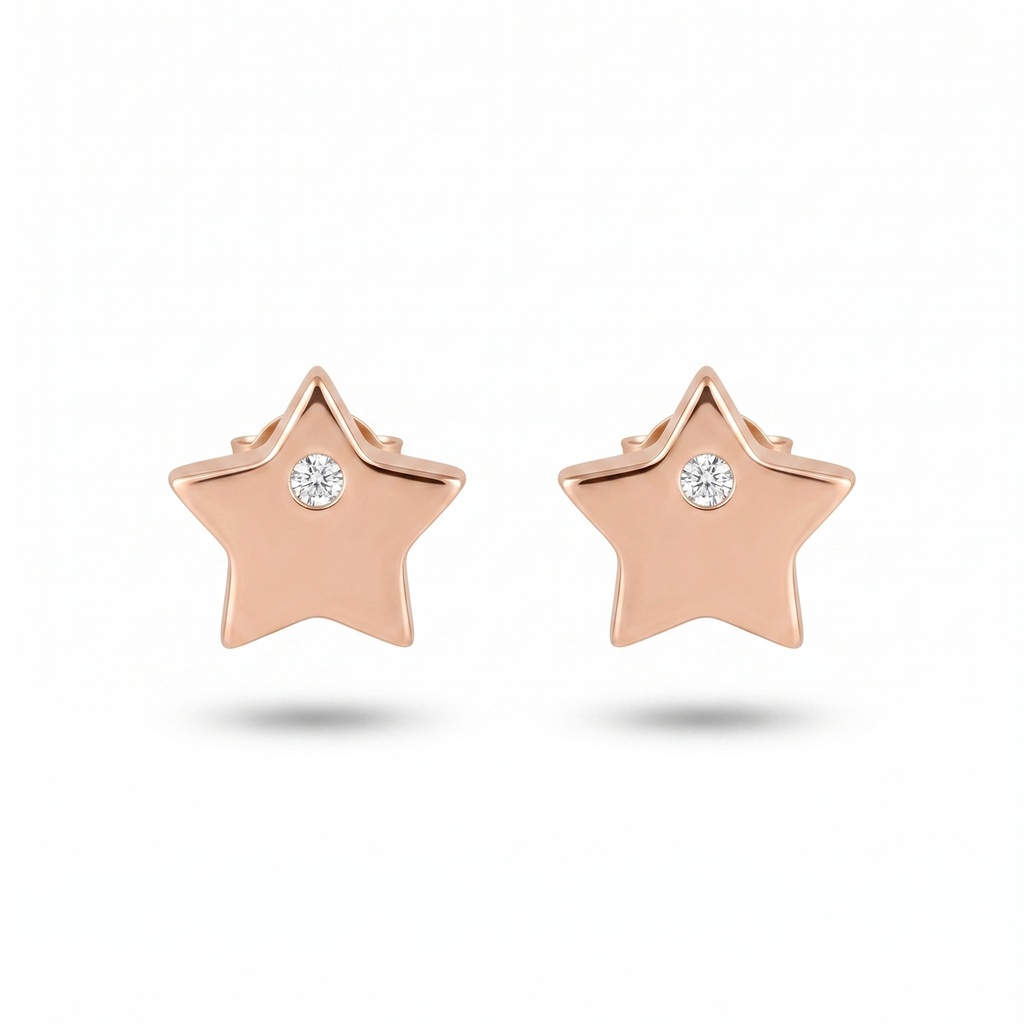 Teno pendiente estrella rosa