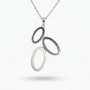 Serenity colgante oval mate brillo con cadena