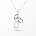 Serenity colgante oval mate brillo con cadena