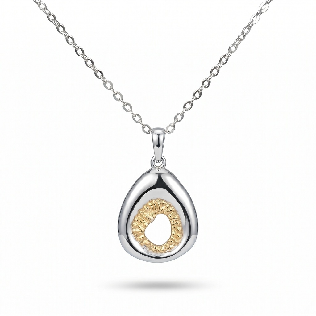 Lyric colgante hoyo dorado plata Con Cadena