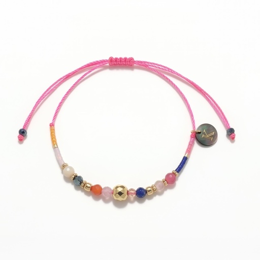 [10042] Teide metal facetado (Multicolor rosa neón)